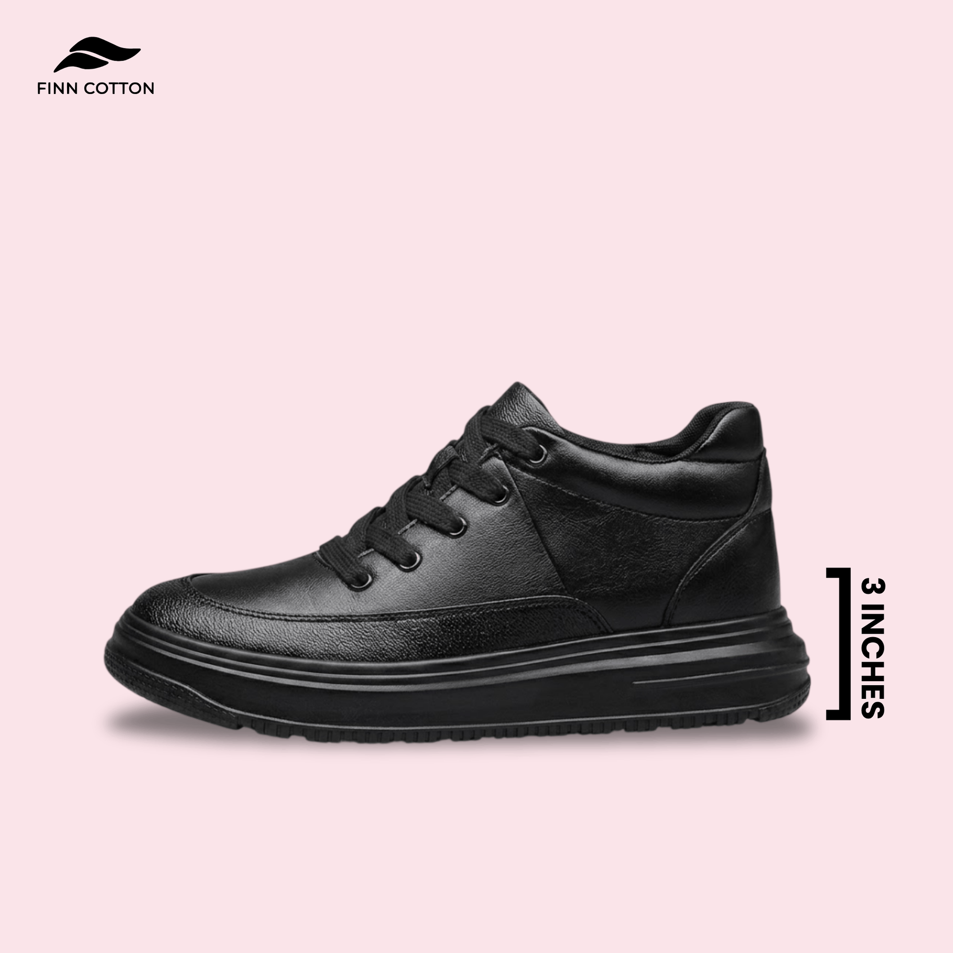 Finn Cotton Black / 37 Zenith - For Her Zenith | Classic Confidence Height Enhancing Sneakers | Women