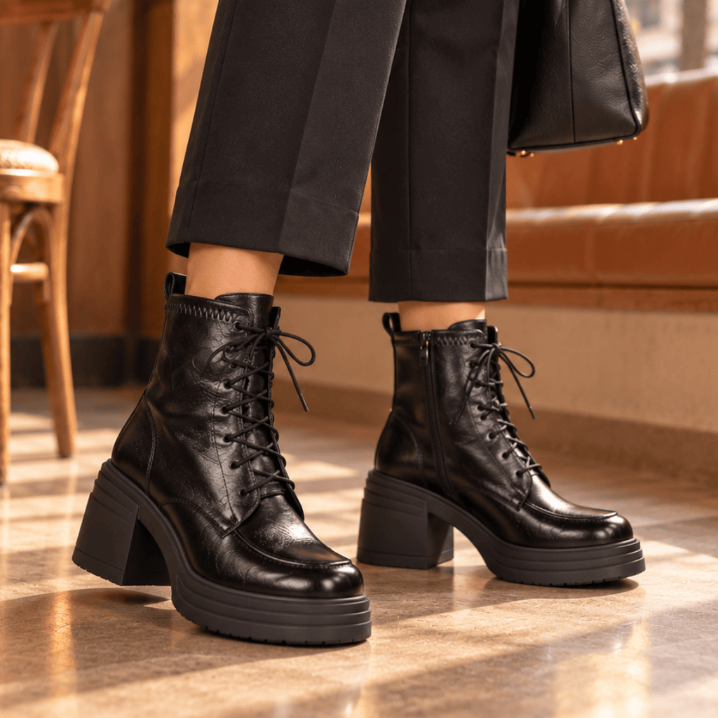 Finn Cotton Boots Amber Amber Women's Platform Ankle Boots | Finn Cotton