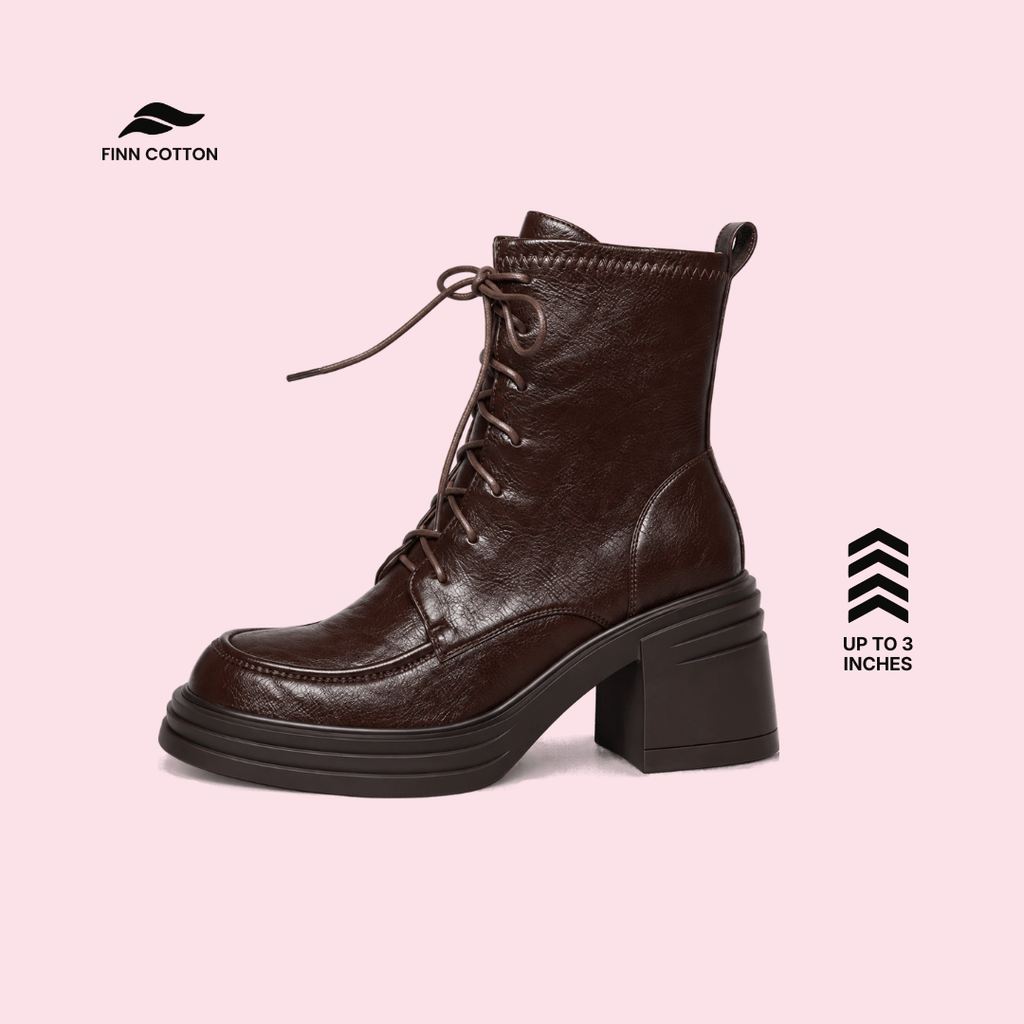 Finn Cotton Boots Brown / 33 Amber Amber Women's Platform Ankle Boots | Finn Cotton