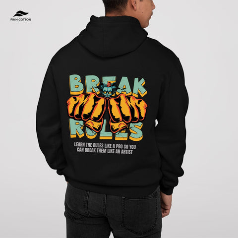 Finn Cotton Clothing XSMALL / Black / Hoodie BREAK THE RULES BREAK THE RULES