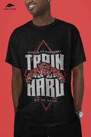 Finn Cotton Clothing XSMALL / Black TRAIN HARD - Standard Fit Shirt (FINAL)
