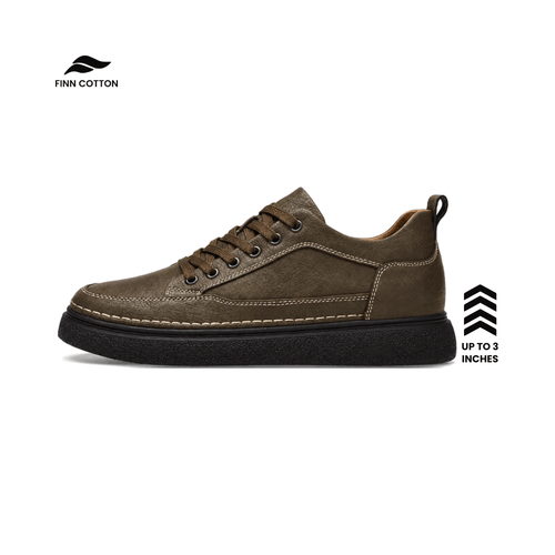 Finn Cotton horizon  Zenith Low | Minimalist Leather Height Enhancing Sneakers | Unisex