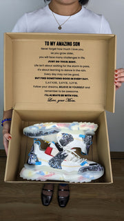 Finn Cotton Marble x Graffiti 2.0 Sneakers with Gift Box (For Him)
