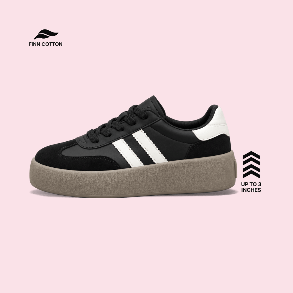 Finn Cotton Sneakers Black / 32 Afterglow Afterglow Platform Sneakers with Hidden Lift | Finn Cotton