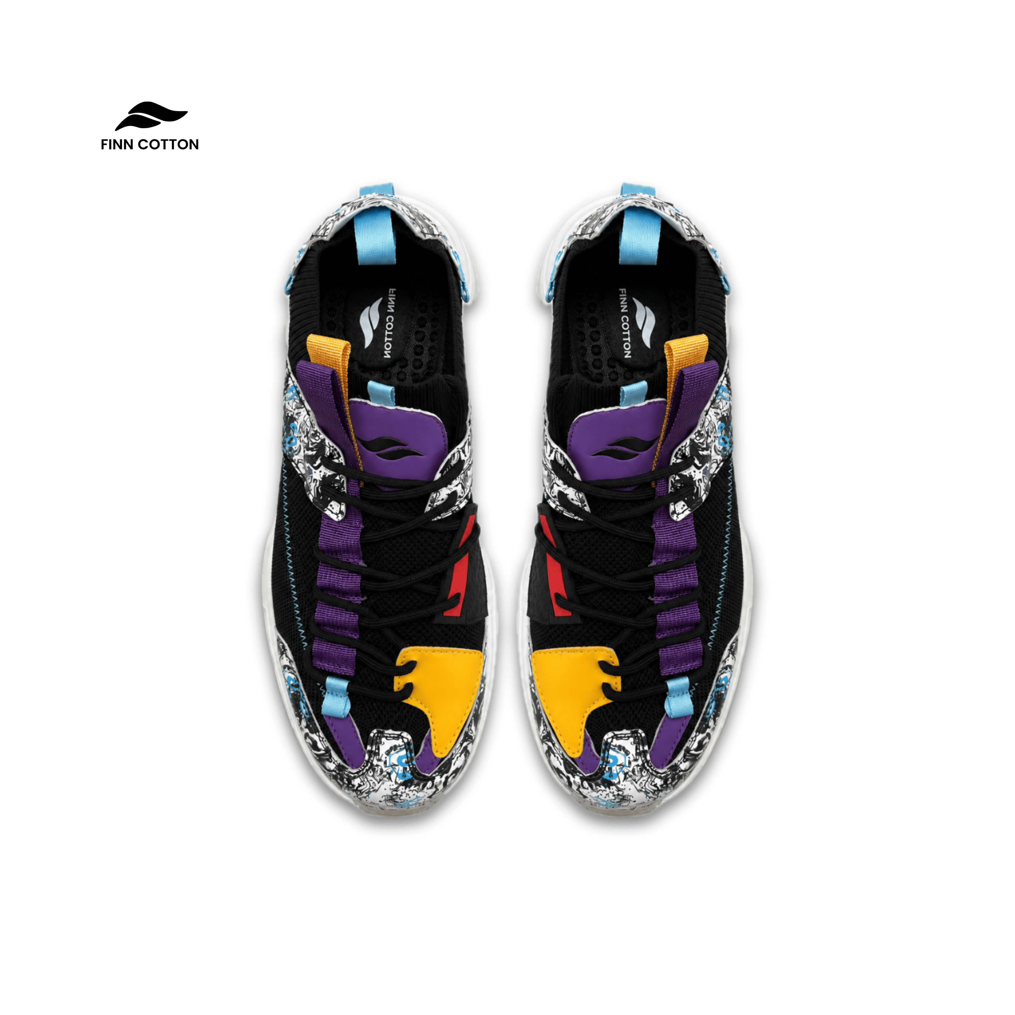 Finn Cotton Sneakers Graffiti Graffiti Chunky Streetwear Sneakers | Finn Cotton