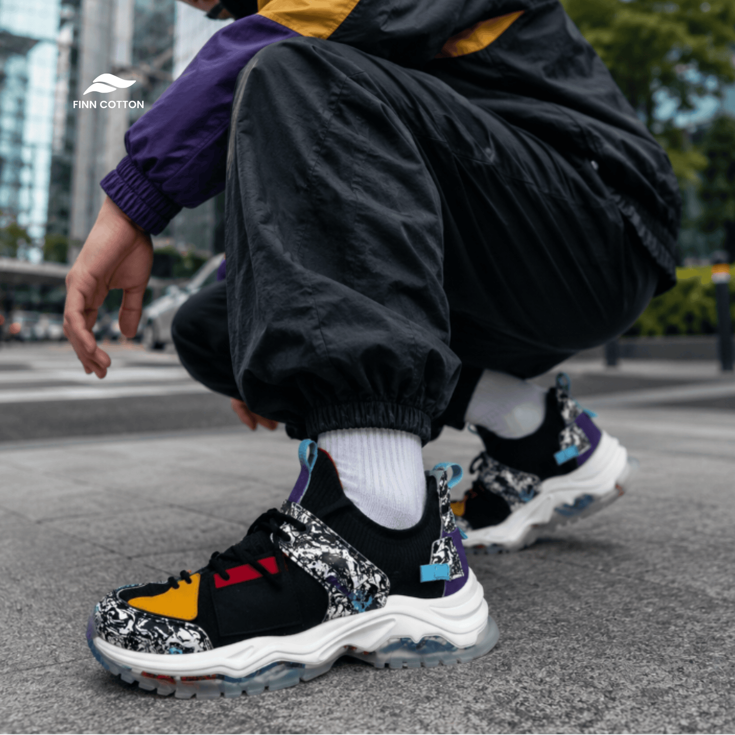 Finn Cotton Sneakers New Graffiti Graffiti Chunky Streetwear Sneakers | Finn Cotton