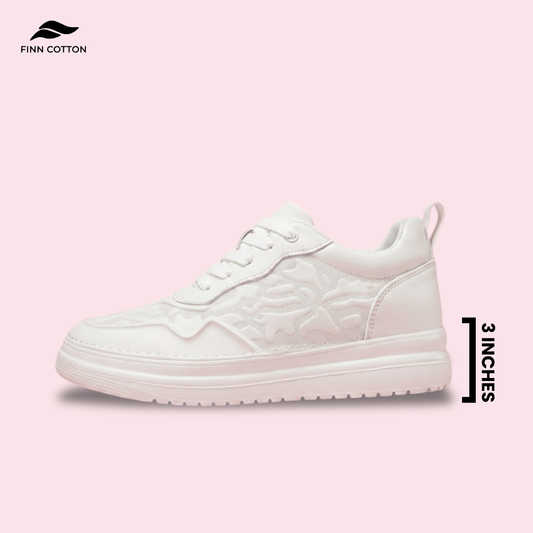 Finn Cotton White / 37 Pinnacle 1.5 - For Her Pinnacle 1.5 | Leather Height Enhancing Sneakers | Women