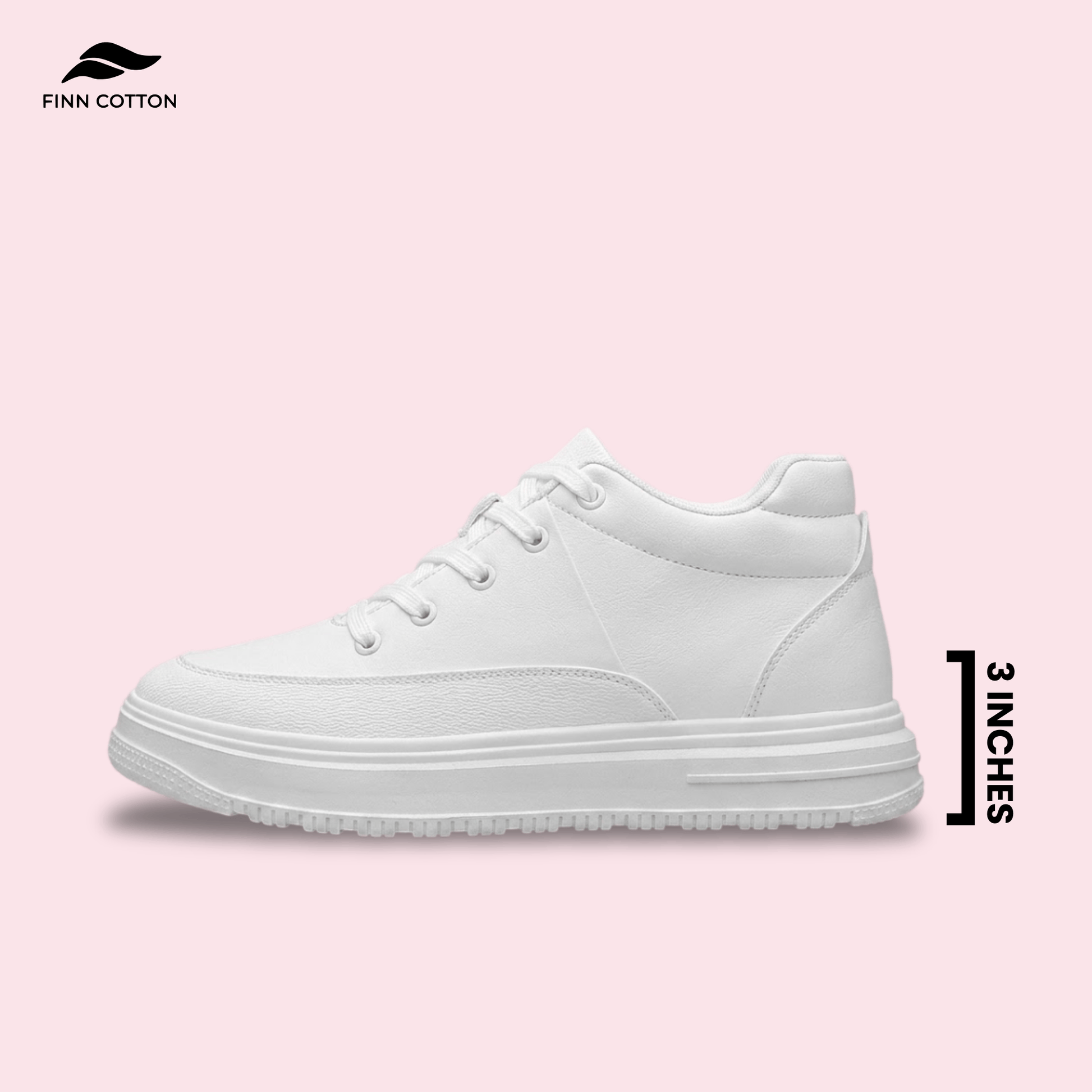Finn Cotton White / 37 Zenith - For Her Zenith | Classic Confidence Height Enhancing Sneakers | Women