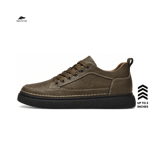 Finn Cotton Zenith Low  Zenith Low | Minimalist Leather Height Enhancing Sneakers | Unisex